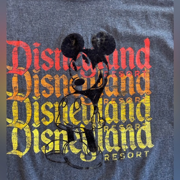 Disney Parks Authentic Original Hanes  Blue Gray Mickey Mouse tee shirt Size XL. - Picture 6 of 9